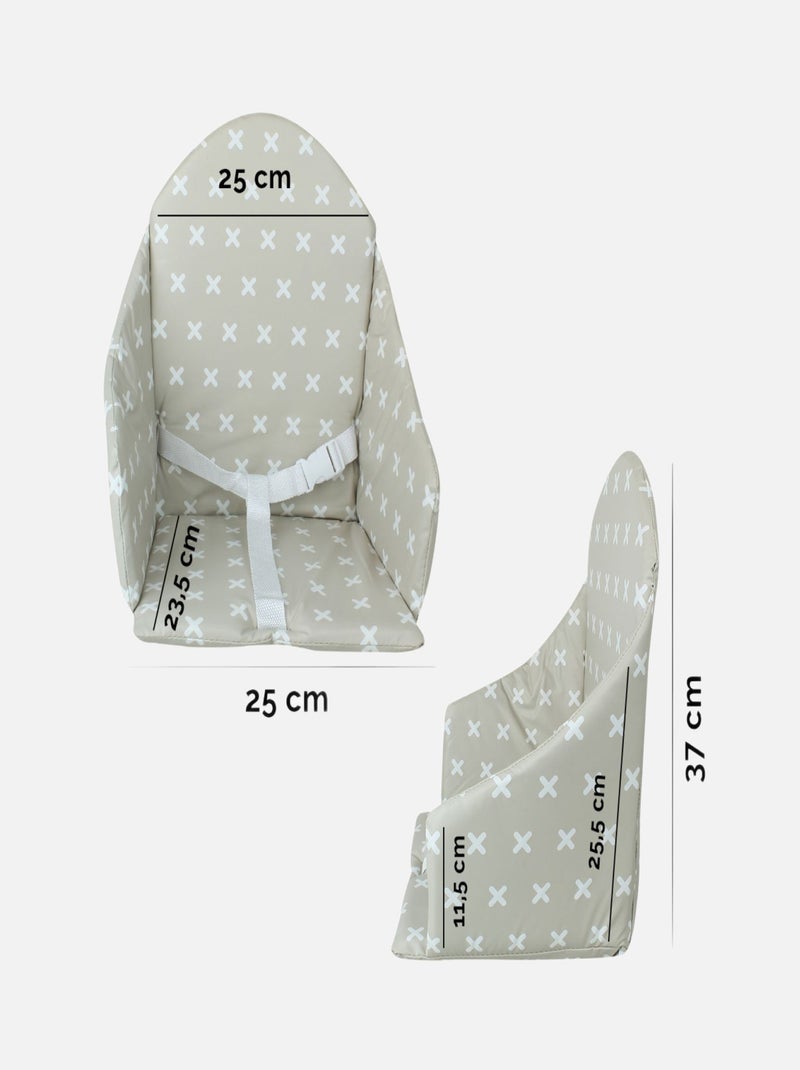 Coussin d'assise universel Miam avec harnais pour chaise haute bébé - Monsieur Bébé Blanc Beige - Kiabi