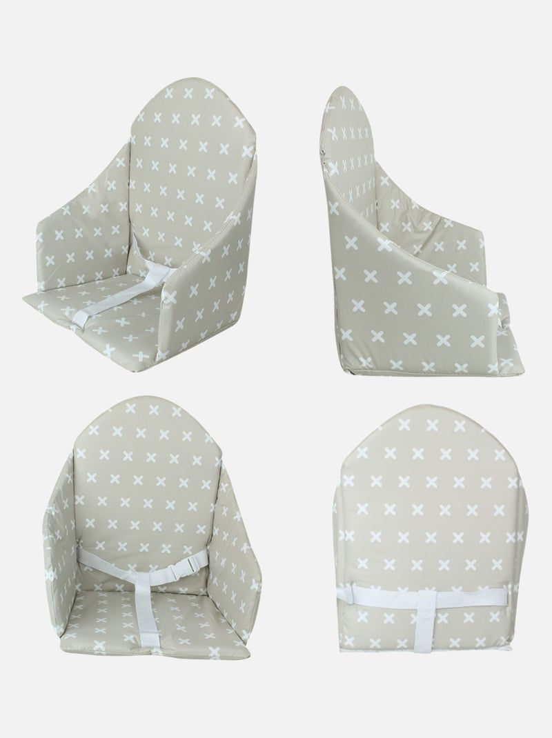 Coussin d'assise universel Miam avec harnais pour chaise haute bébé - Monsieur Bébé Blanc Beige - Kiabi