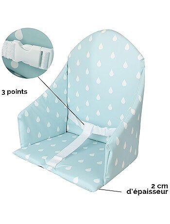Coussin d'assise universel Miam avec harnais pour chaise haute bébé - Monsieur Bébé