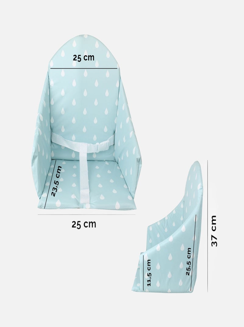 Coussin d'assise universel Miam avec harnais pour chaise haute bébé - Monsieur Bébé Bleu - Kiabi