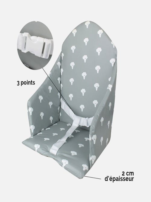Coussin d'assise universel Miam avec harnais pour chaise haute bébé - Monsieur Bébé - Kiabi