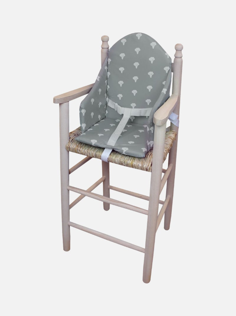 Coussin d'assise universel Miam avec harnais pour chaise haute bébé - Monsieur Bébé Gris Blanc Gris - Kiabi
