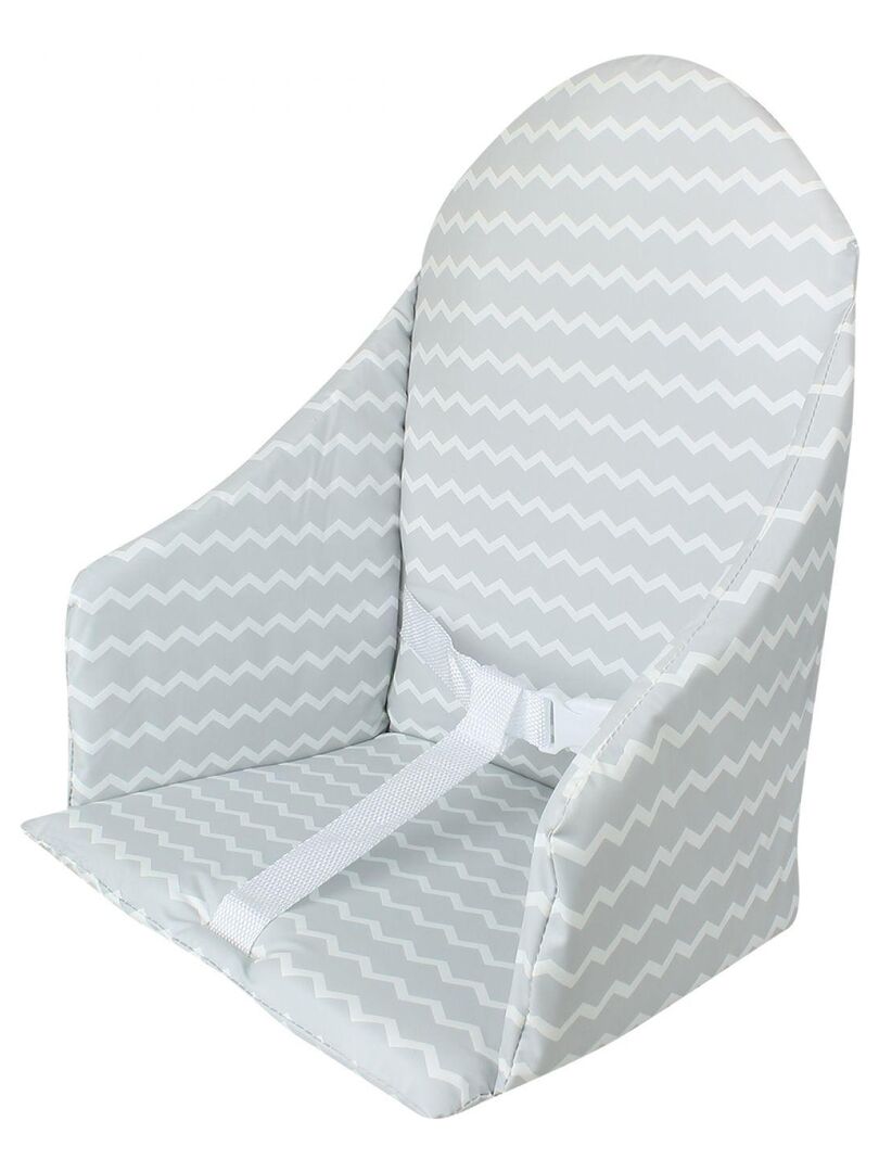 Coussin d'assise universel Miam avec harnais pour chaise haute bébé -  Monsieur Bébé - Gris clair - Kiabi - 13.90€