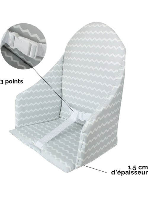Coussin d'assise universel Miam avec harnais pour chaise haute bébé - Monsieur Bébé - Kiabi Coussin d'assise universel Miam avec harnais pour chaise haute bébé - Monsieur Bébé - Kiabi