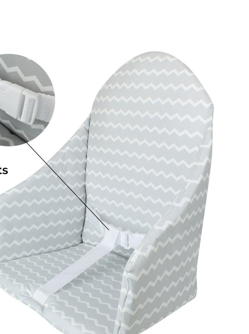 Coussin d'assise universel Miam avec harnais pour chaise haute bébé - Monsieur Bébé Gris clair - Kiabi