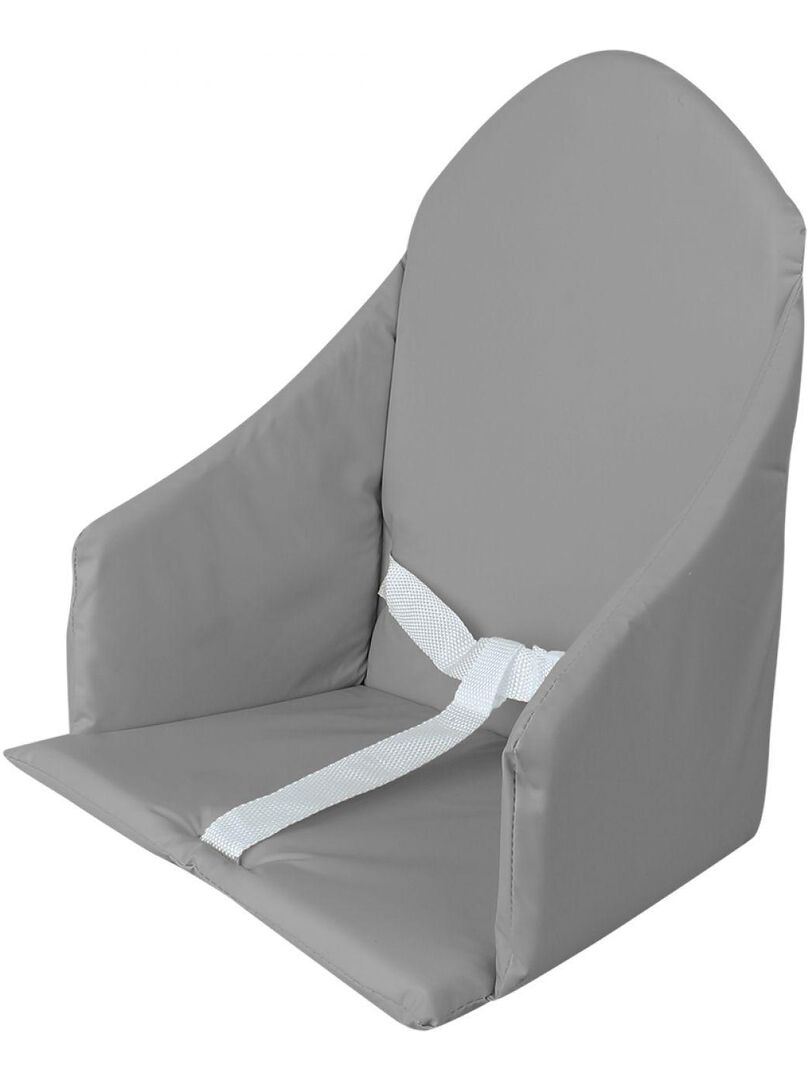 Coussin d'assise universel Miam avec harnais pour chaise haute bébé -  Monsieur Bébé - Gris clair - Kiabi - 13.90€