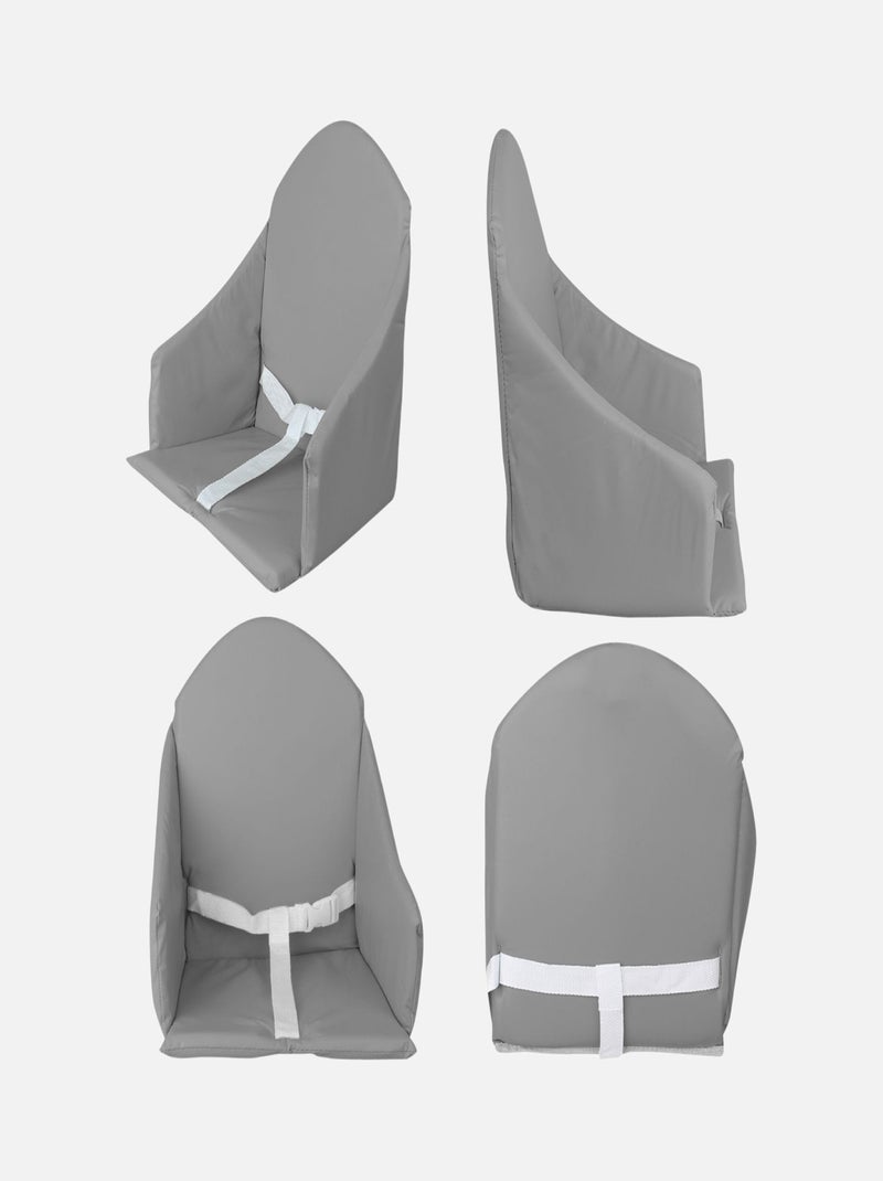 Coussin d'assise universel Miam avec harnais pour chaise haute bébé - Monsieur Bébé Gris foncé - Kiabi