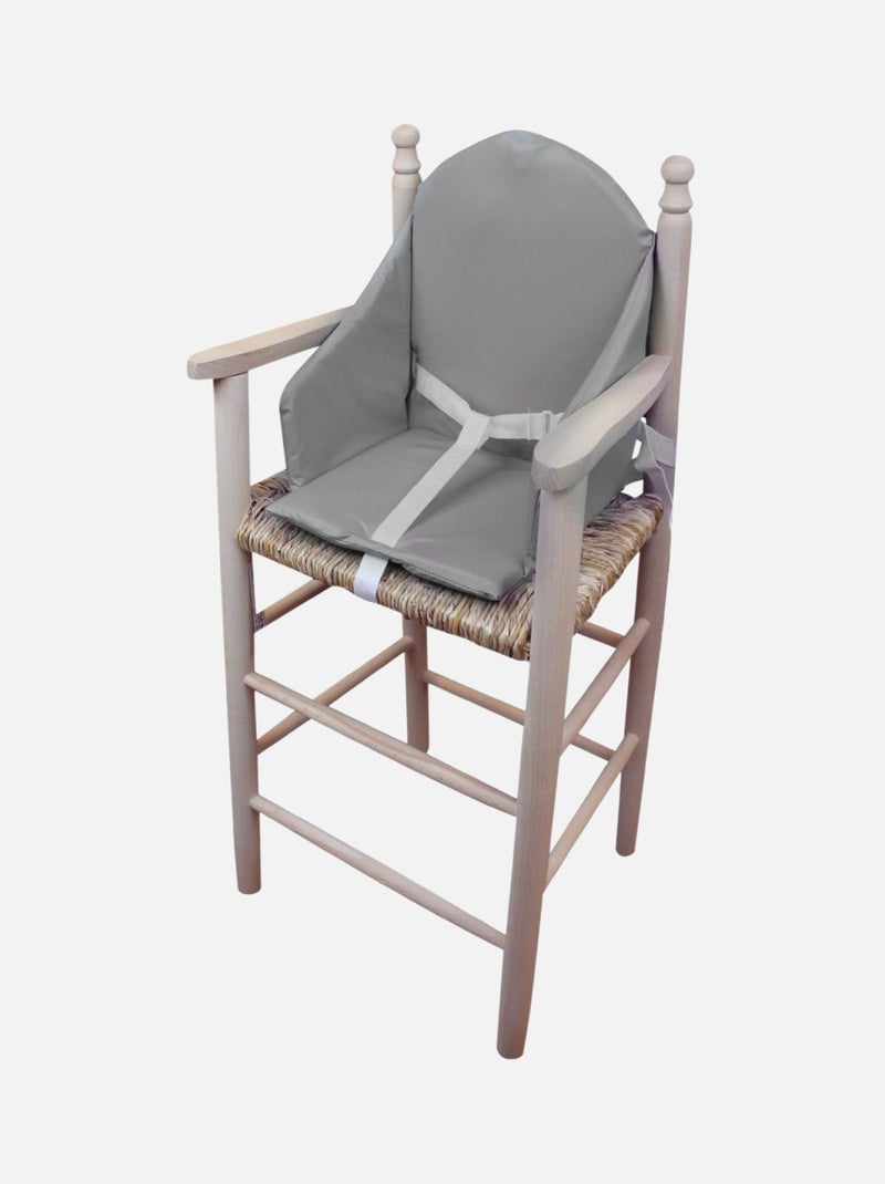 Coussin d'assise universel Miam avec harnais pour chaise haute bébé - Monsieur Bébé Gris foncé - Kiabi