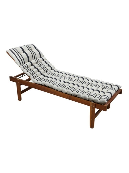 Coussin de bain de soleil 60x180 cm rayé noir - Kiabi