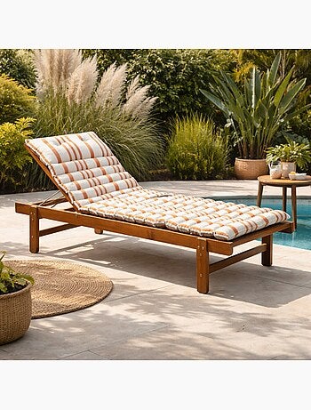 Coussin de bain de soleil 60x180 cm rayé