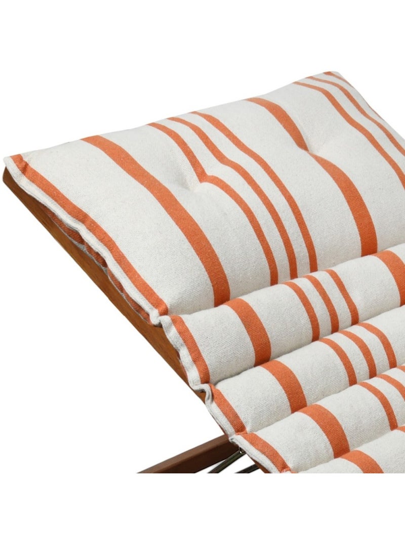 Coussin de bain de soleil 60x180 cm rayé Orange - Kiabi
