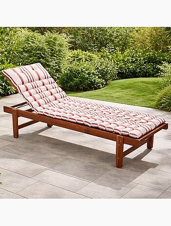 Coussin de bain de soleil 60x180 cm rayé