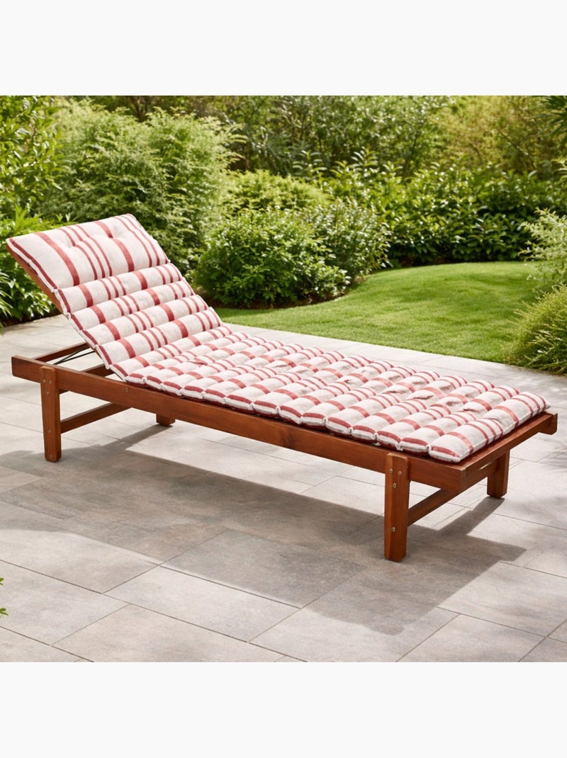 Coussin de bain de soleil 60x180 cm rayé Rouge - Kiabi