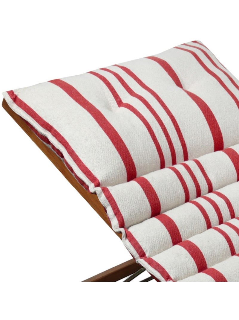 Coussin de bain de soleil 60x180 cm rayé Rouge - Kiabi