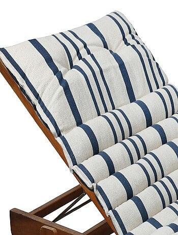 Coussin de bain de soleil 60x180 cm rayures bleu
