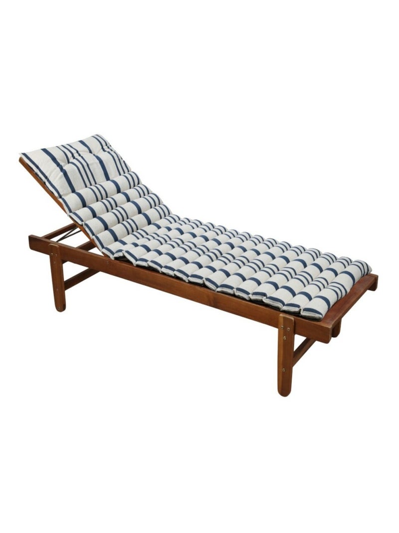 Coussin de bain de soleil 60x180 cm rayures bleu Bleu - Kiabi