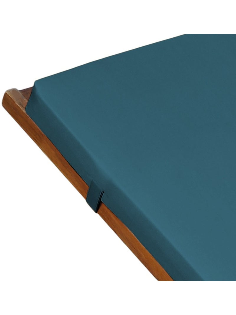 Coussin de bain de soleil 60x190x4 cm Bleu - Kiabi