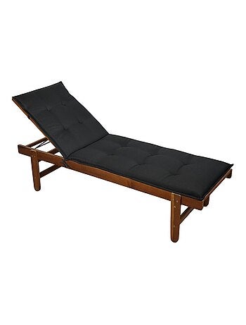 Coussin de bain de soleil 60x190x4 cm Noir