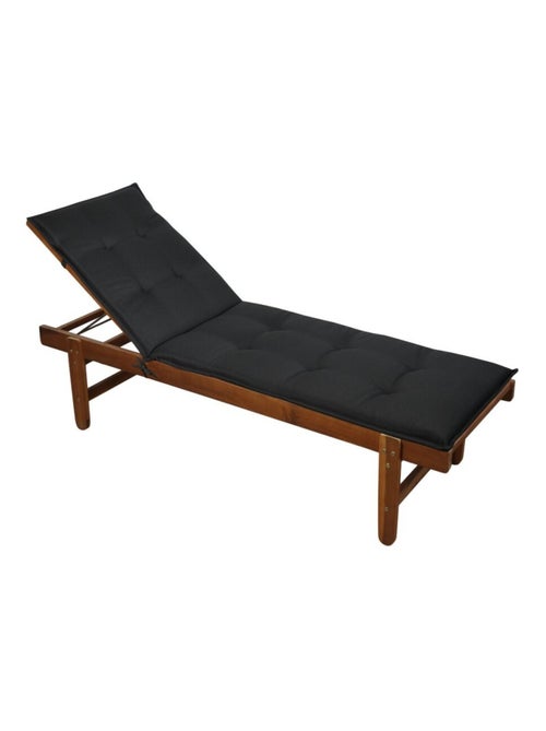 Coussin de bain de soleil 60x190x4 cm Noir - Kiabi