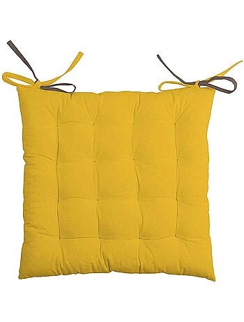 Coussin de chaise bicolore réversible