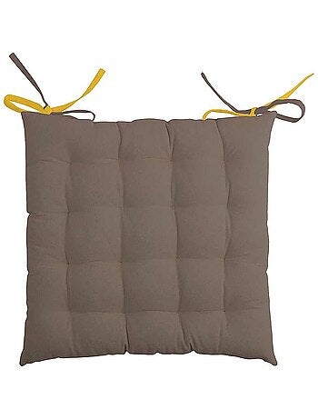 Coussin de chaise bicolore réversible