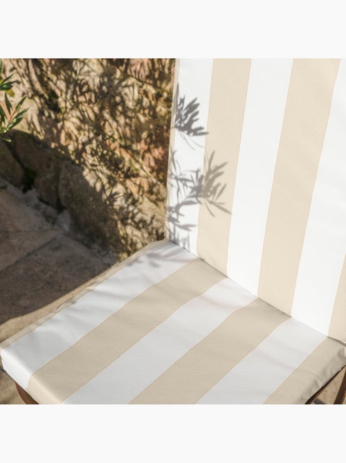 Coussin de chaise assise et dossier imperméable  à rayures ARCACHON - Kiabi