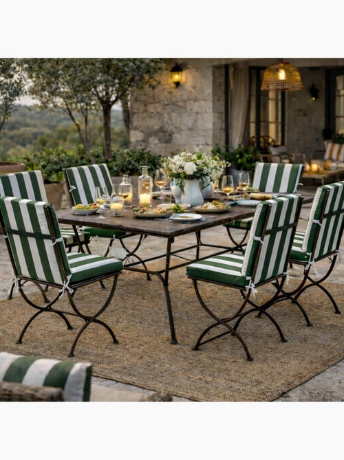 Coussin de chaise assise et dossier imperméable  à rayures ARCACHON - Kiabi