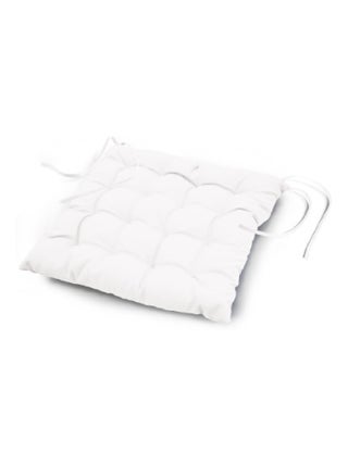 Coussin de chaise assise matelassé 40 x 40 cm blanc