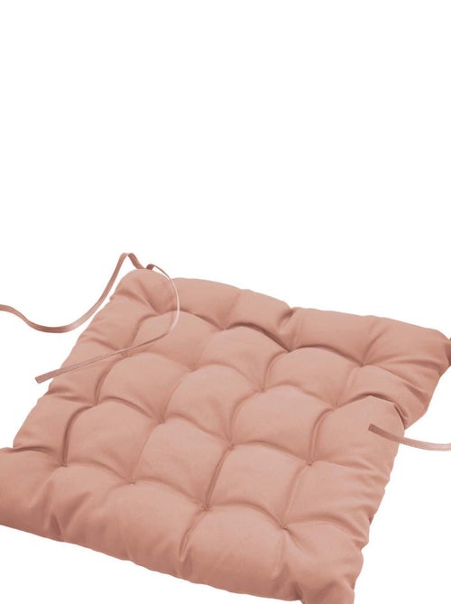 Coussin de chaise assise matelassé 40 x 40 cm Rose poudre - Kiabi