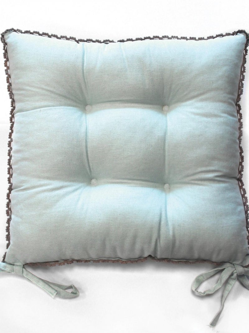 Coussin de chaise Assise matelassée Collection Feminas Bleu - Kiabi