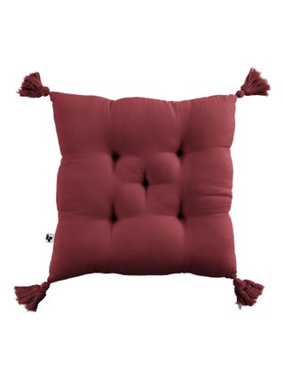 Coussin de chaise Assise matelassée gaze de coton gaia