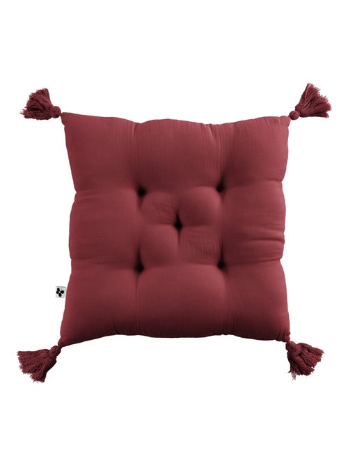 Coussin de chaise Assise matelassée gaze de coton gaia - Kiabi Coussin de chaise Assise matelassée gaze de coton gaia - Kiabi