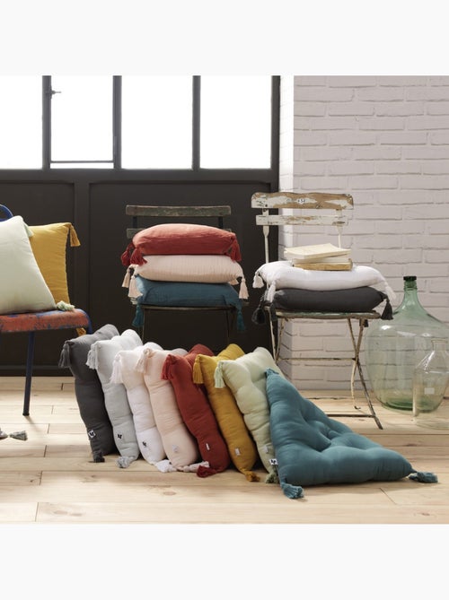 Coussin de chaise Assise matelassée gaze de coton gaia - Kiabi Coussin de chaise Assise matelassée gaze de coton gaia - Kiabi