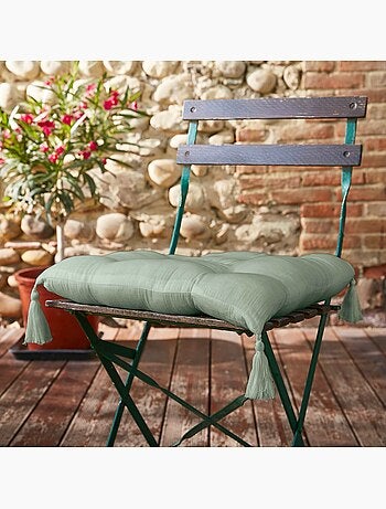 Coussin de chaise Assise matelassée gaze de coton gaia