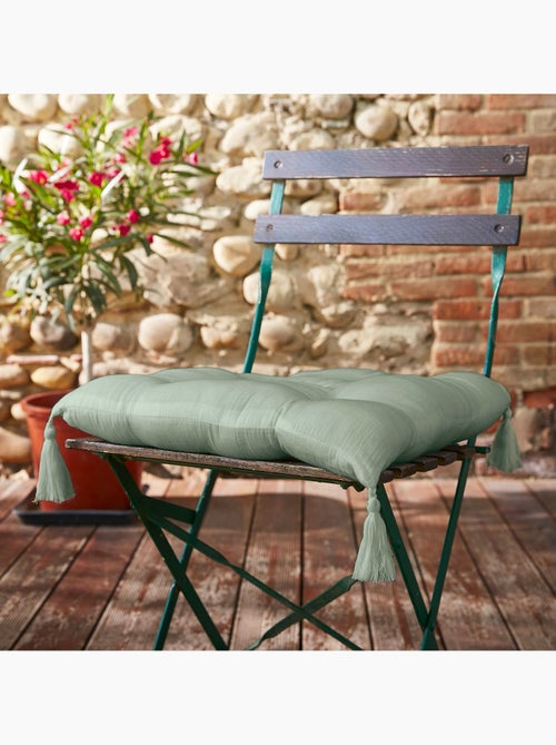 Coussin de chaise Assise matelassée gaze de coton gaia - Kiabi