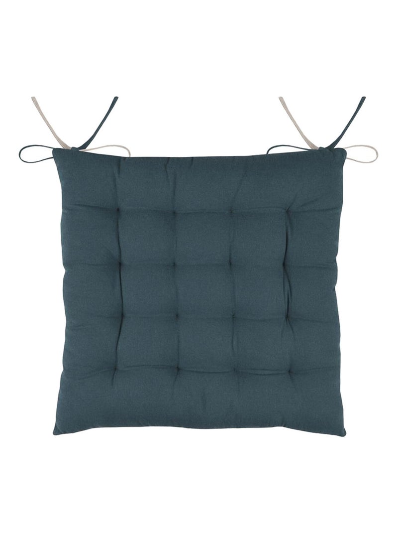 Coussin de chaise bicolore réversible Bleu cobalt - Kiabi