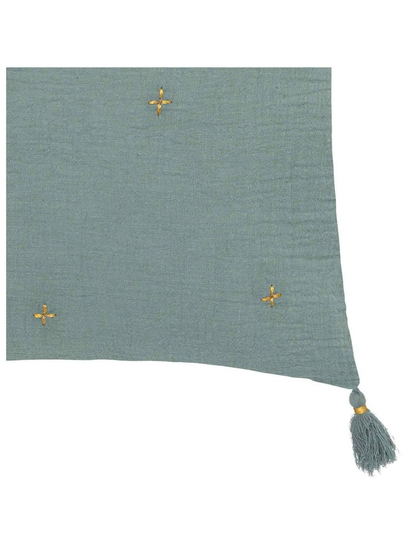 Coussin de chaise brodé rectangulaire JAMANA Gris clair - Kiabi