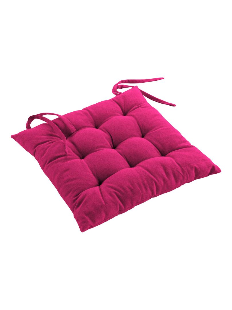 Coussin de chaise coton recycle Collection Grand Mistral - Rose