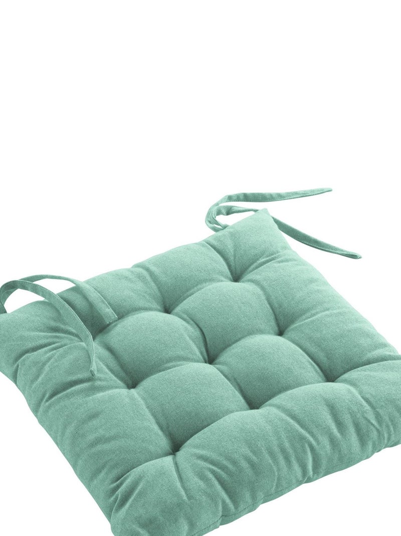 Coussin de chaise coton recycle Collection Grand Mistral Vert d'eau - Kiabi