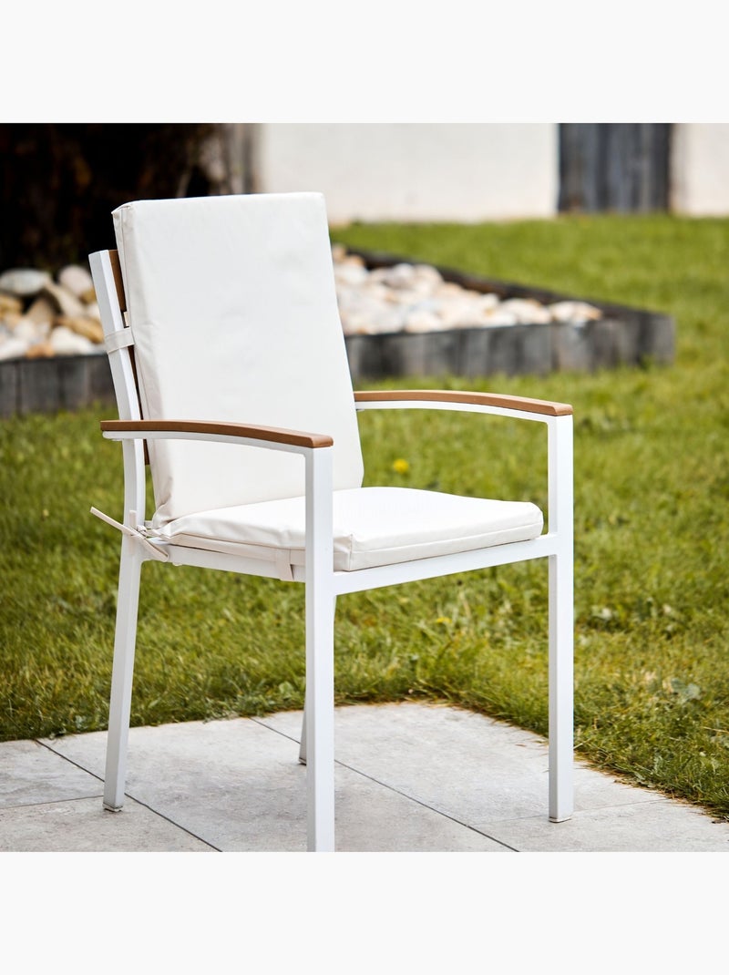 Coussin de chaise extérieur assise et dossier MINORQUE Ecru - Kiabi