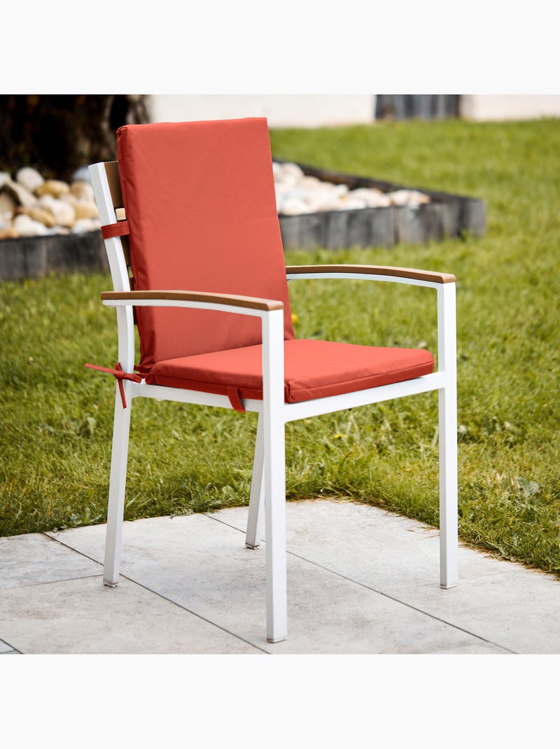Coussin de chaise extérieur assise et dossier MINORQUE Terracotta - Kiabi