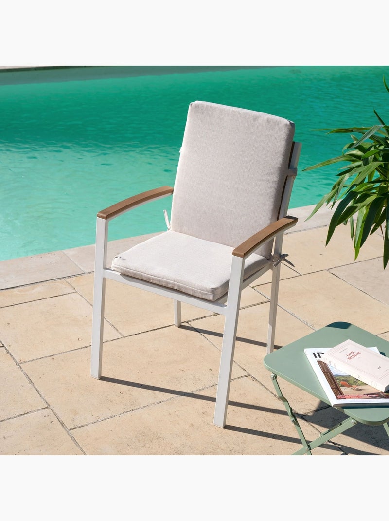 Coussin de chaise extérieur haute résistance FERRET Beige coquille - Kiabi