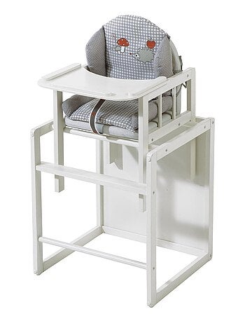 Coussin de chaise haute combinée épais - Motif hérisson - 'Roba adam et eule'