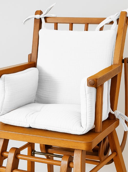 Coussin de Chaise Haute en Coton Bio Blanc - Kiabi