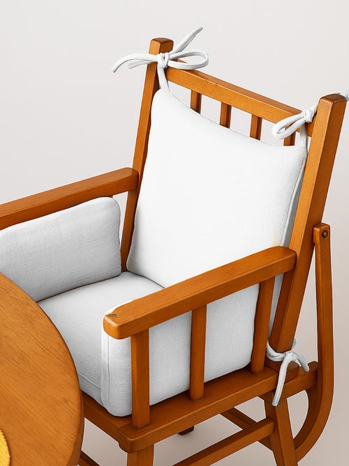 Coussin de Chaise Haute en Coton Bio Blanc - Kiabi