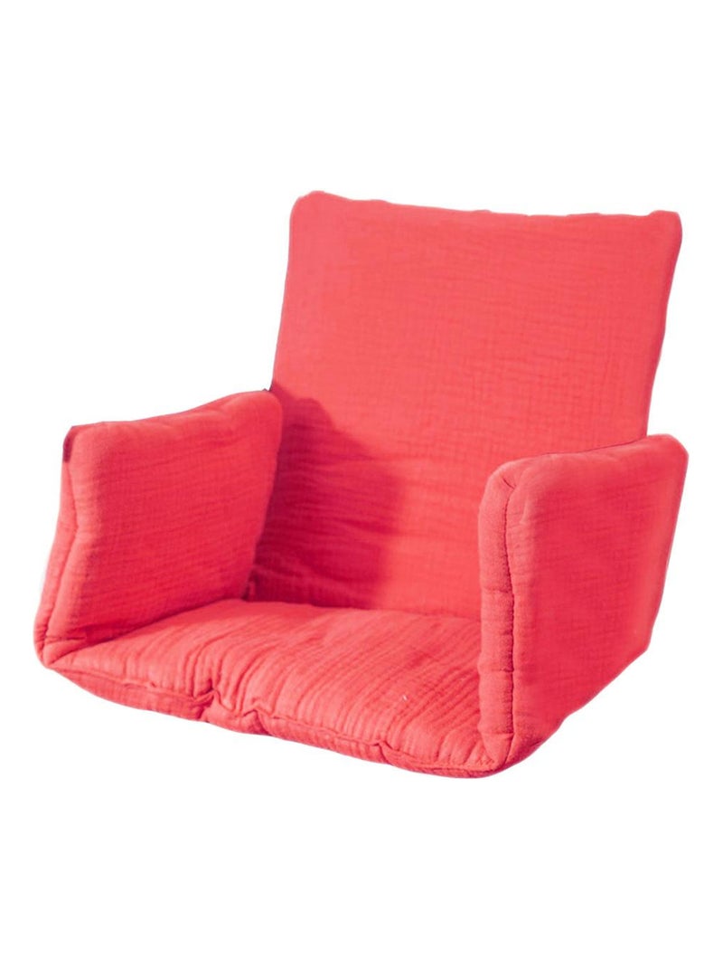 Coussin de Chaise Haute en Coton Bio Fraise Rouge - Kiabi