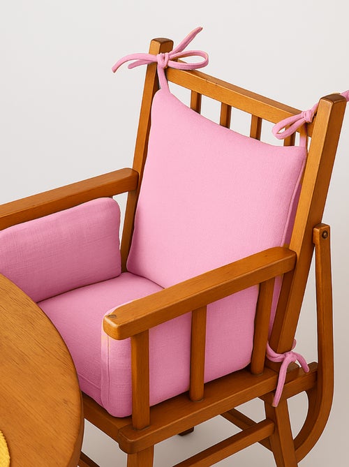 Coussin de Chaise Haute en Coton Bio Rose - Kiabi