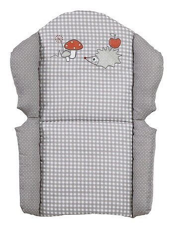 Coussin de chaise haute épais imprimé hérisson 'Adam et Eule' ROBA