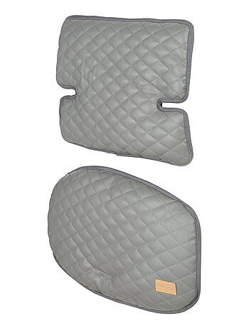 Coussin de chaise haute évolutive matelassé 2 pièces - en cuir PU - 'Roba luxe'