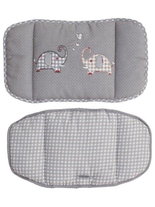 Coussin de chaise haute lavable imprimé éléphant 'Jumbotwins' ROBA - Kiabi